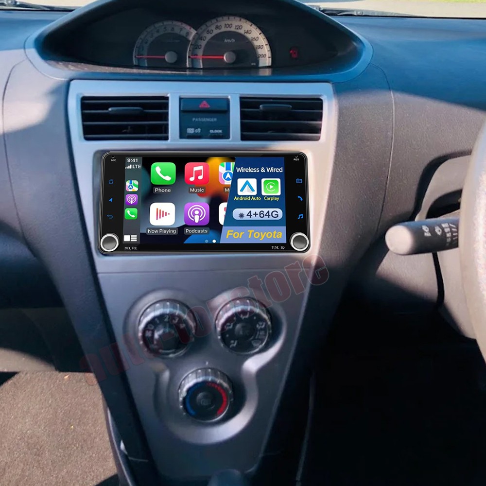Android 15 Navi CarPlay Car Stereo Radio GPS 4GB+64GB For 2007-2011 Toyota Yaris