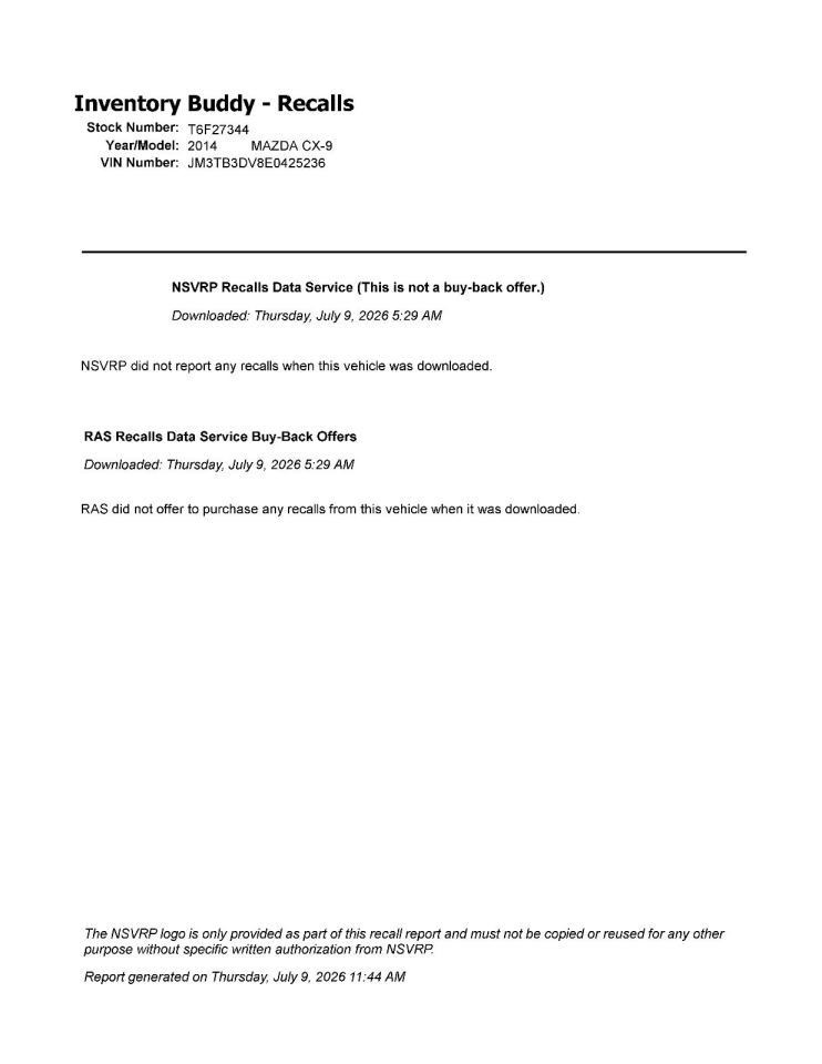 Audio Equipment Radio Receiver Bluetooth Am-fm-cd Fits 13-15 MAZDA CX-9 1057219