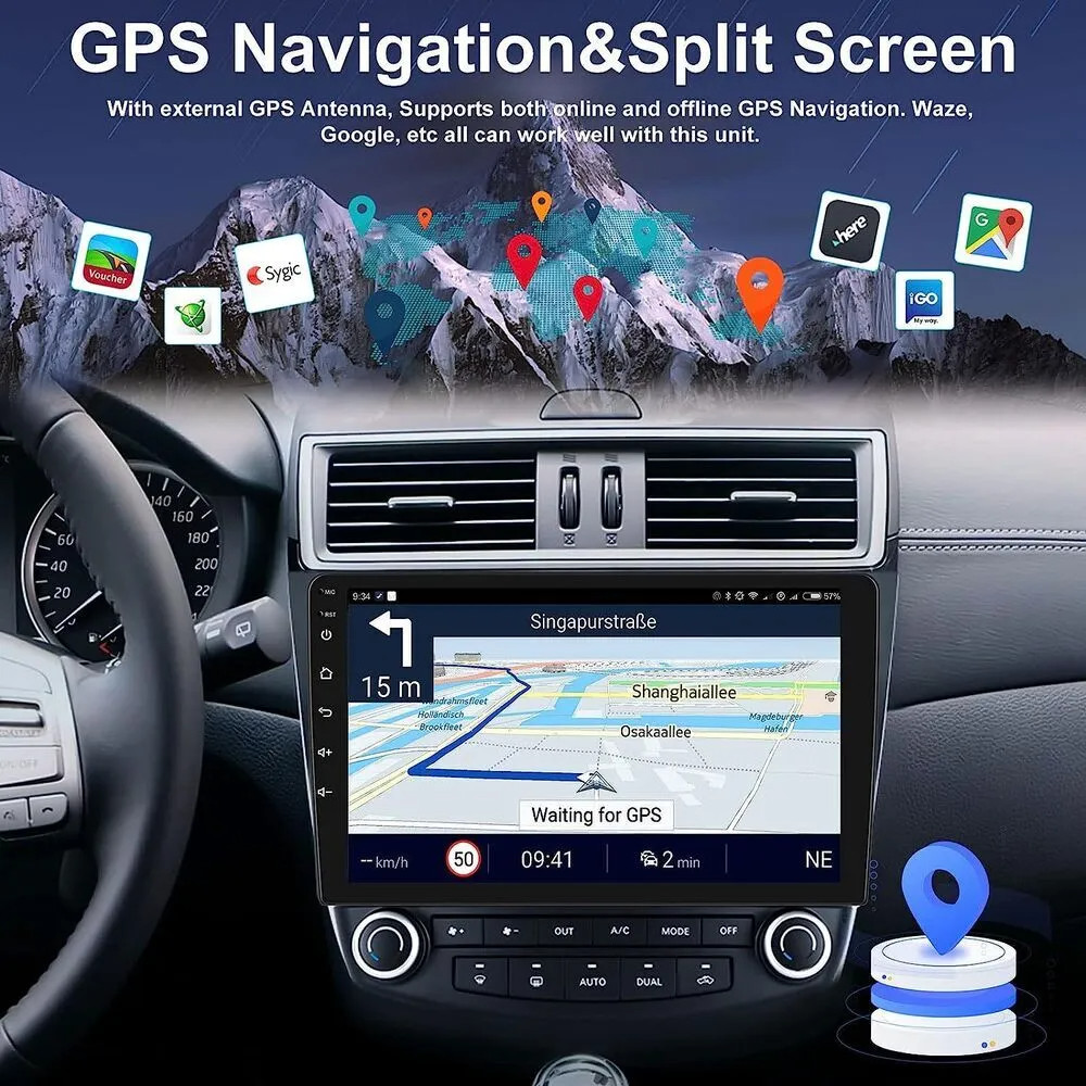 For Honda Accord 7 2003-2007 Android 13.0Stereo Radio Car GPS 10.1″ Touch Screen