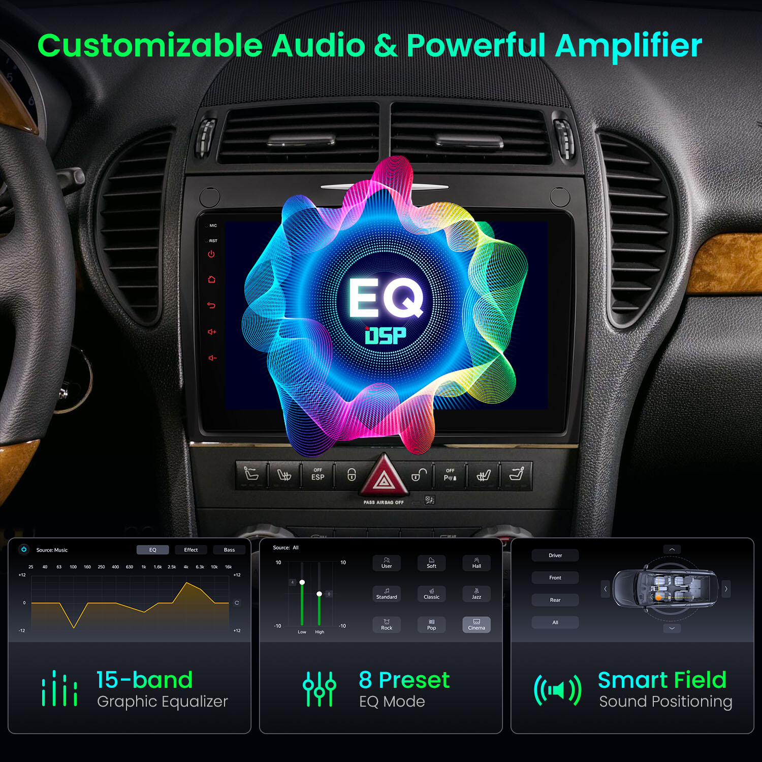 XTRONS 9″ Android 14 8Core 4+64GB Car Radio Stereo GPS for Benz SLK-R171 2004-11