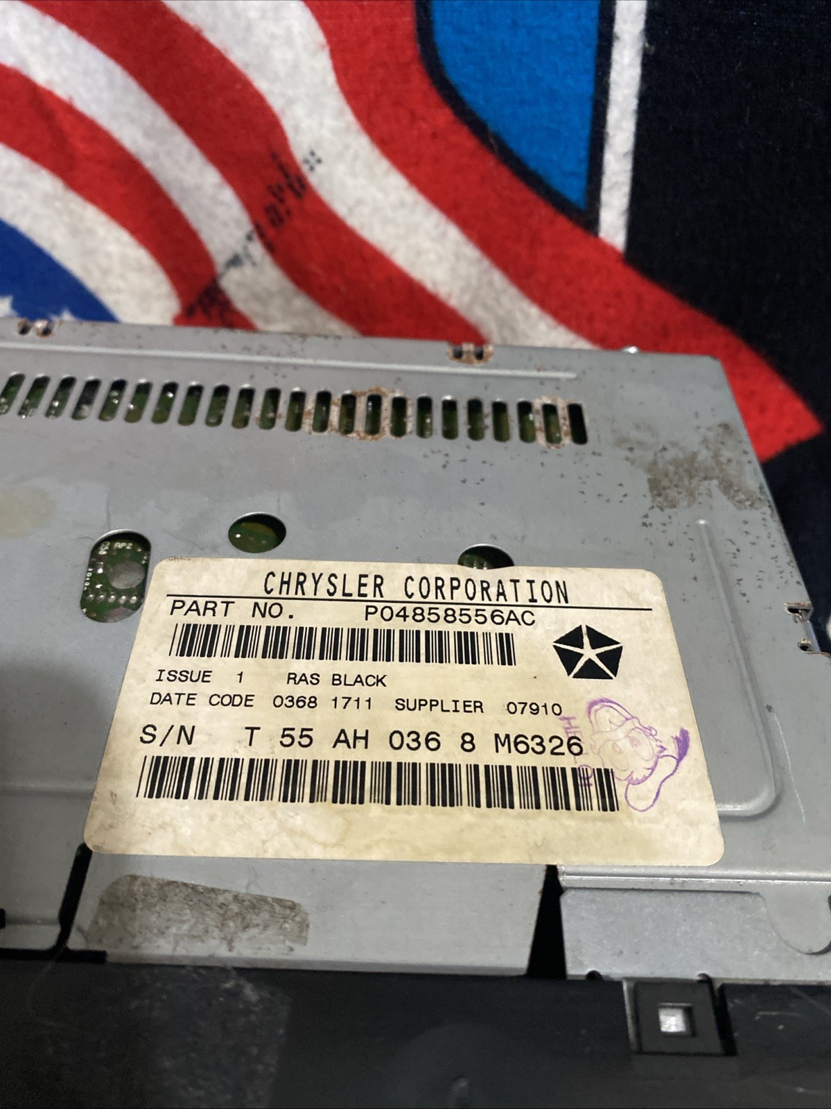 Dodge Chrysler Corporation Radio AM/FM Dolby Cassette P04858556AC Untested 2