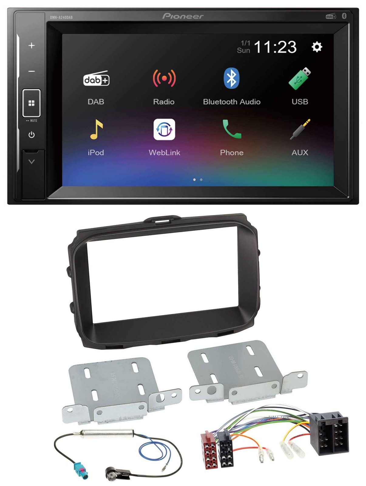 Pioneer DAB MP3 2DIN Bluetooth USB Car Stereo for Alfa Giulietta 2013-2021 ISO sc