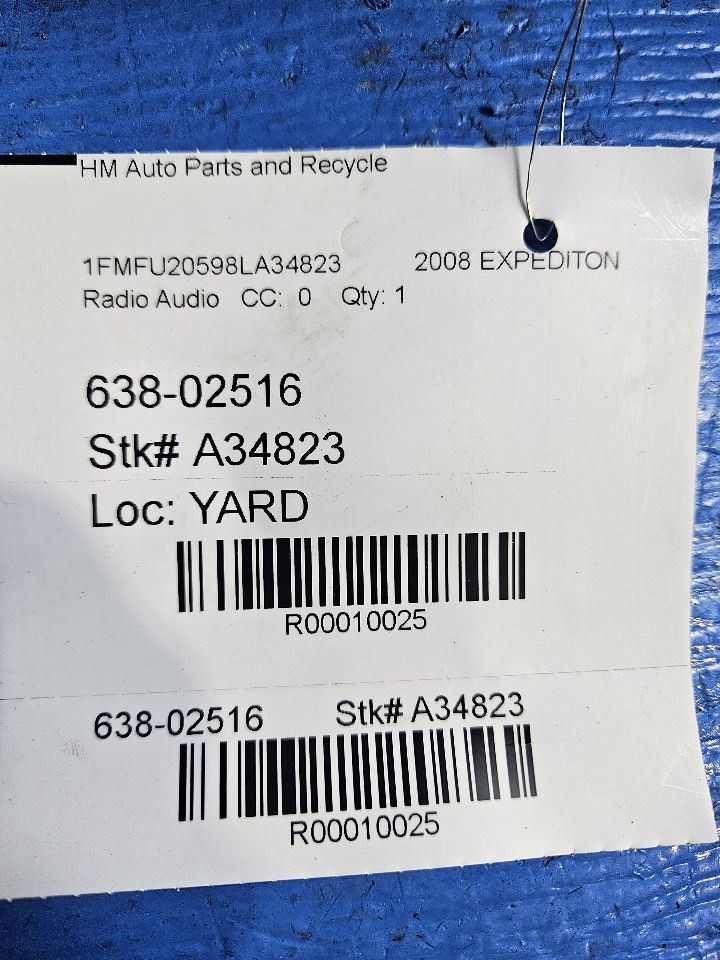 Audio Equipment Radio Receiver Sirius Ready 119″ Wb Fits 08 EXPEDITION 10025