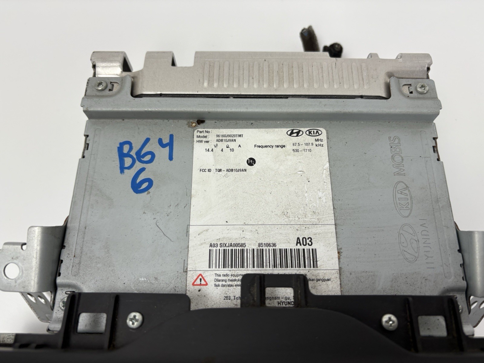 2019 2020 HYUNDAI KONA Radio RECEIVER AM FM DISPLAY SCREEN OEM 96160J9020TMT