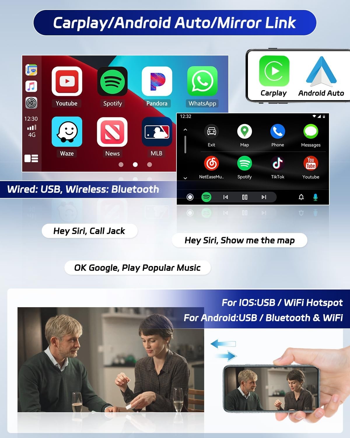 Car Radio Stereo Carplay For 2014-2015 Subaru XV Crosstrek 2+32G 9inTouchscreen