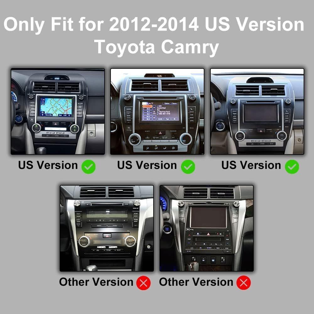 Car Stereo Radio Android 13.0 Carplay GPS FM +Cam For 2012-2014 Toyota Camry NEW