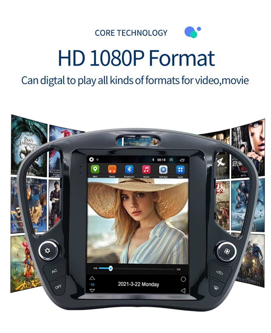 9.7” Vertical Screen Car MP5 Player BT FM RDS Fit For Infiniti ESQ 2014-2022