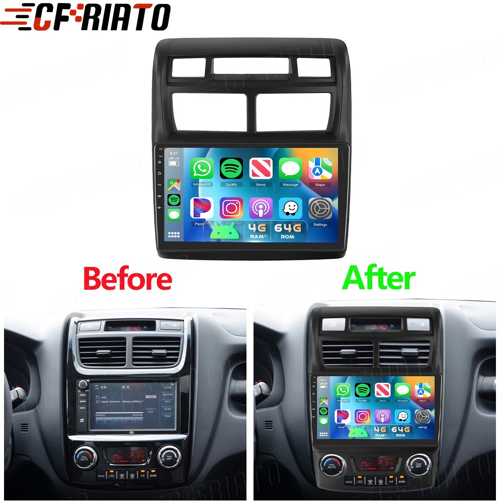 4+64GB For KIA Sportage 2007-2010 Car Stereo Radio GPS Apple Carplay Android 15