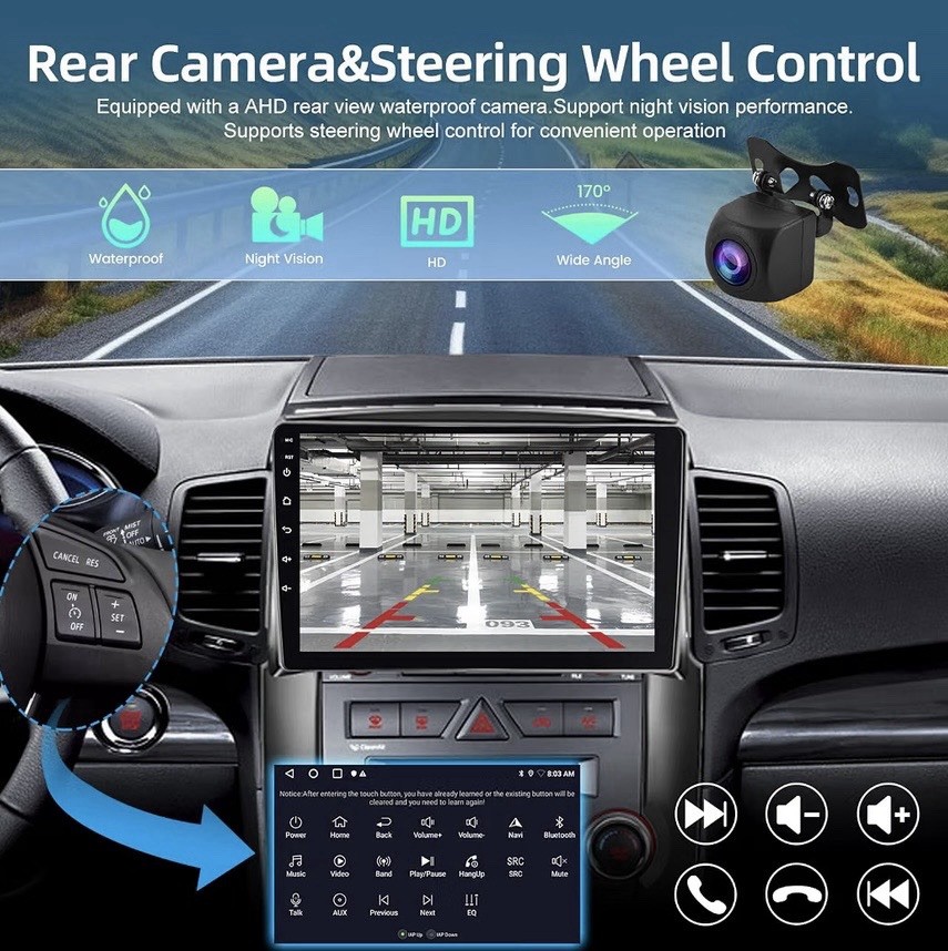 Kia Sorento 2009-2012 Android Auto Apple Carplay Car Stereo and Camera