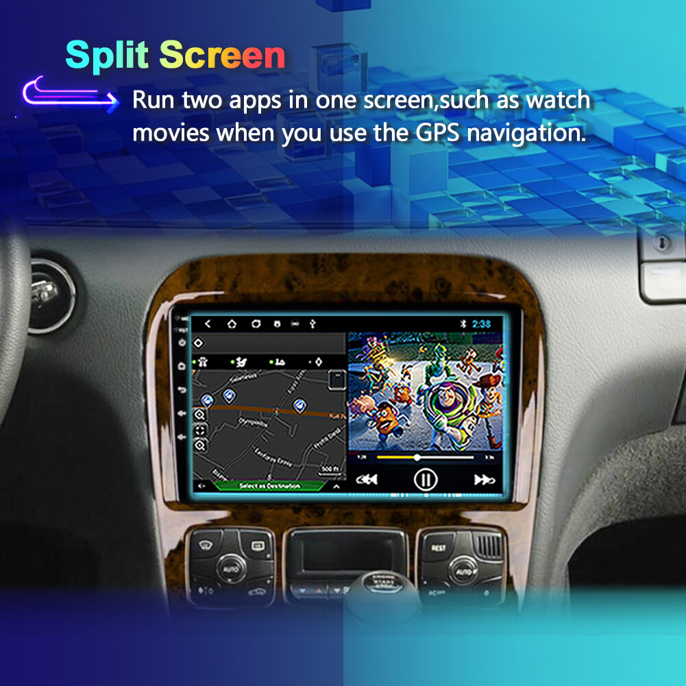 For Mercedes-Benz S Class W220 CAR PLAY ANDROID 14 AUTO CAR STEREO HEAD UNIT AHD