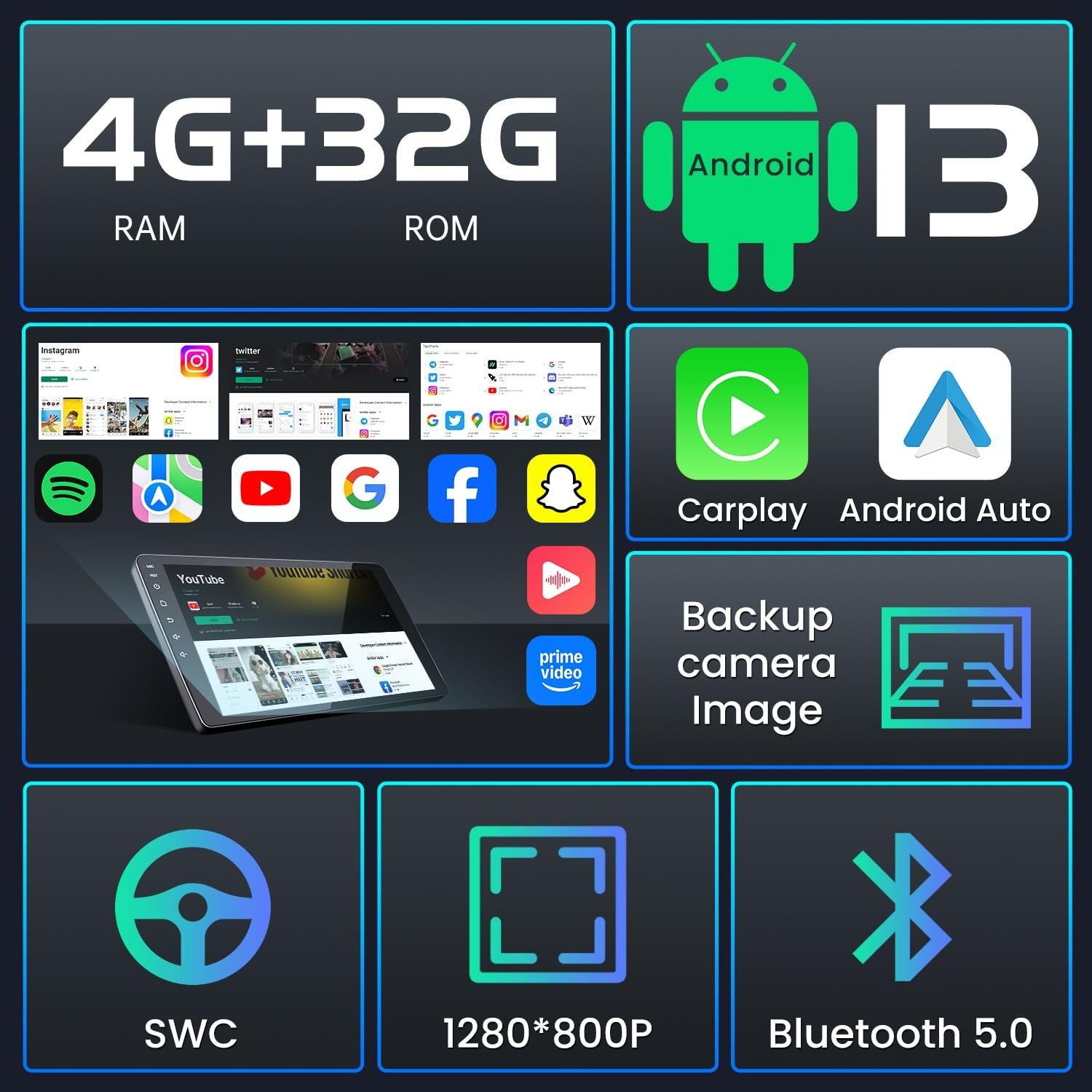 For 2007-2012 Nissan Teana CarPlay Android 13 Car Radio Stereo GPS Head Unit