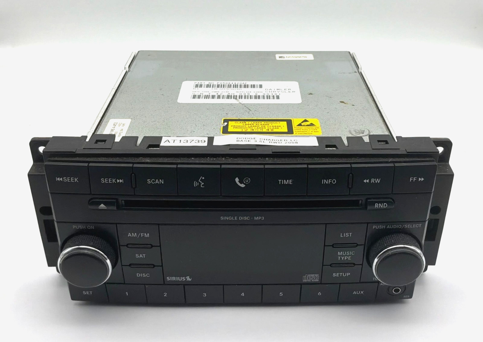 OEM 08-10 Dodge Charger AM FM Radio MP3 Single Disc CD Player Satellite Receiver