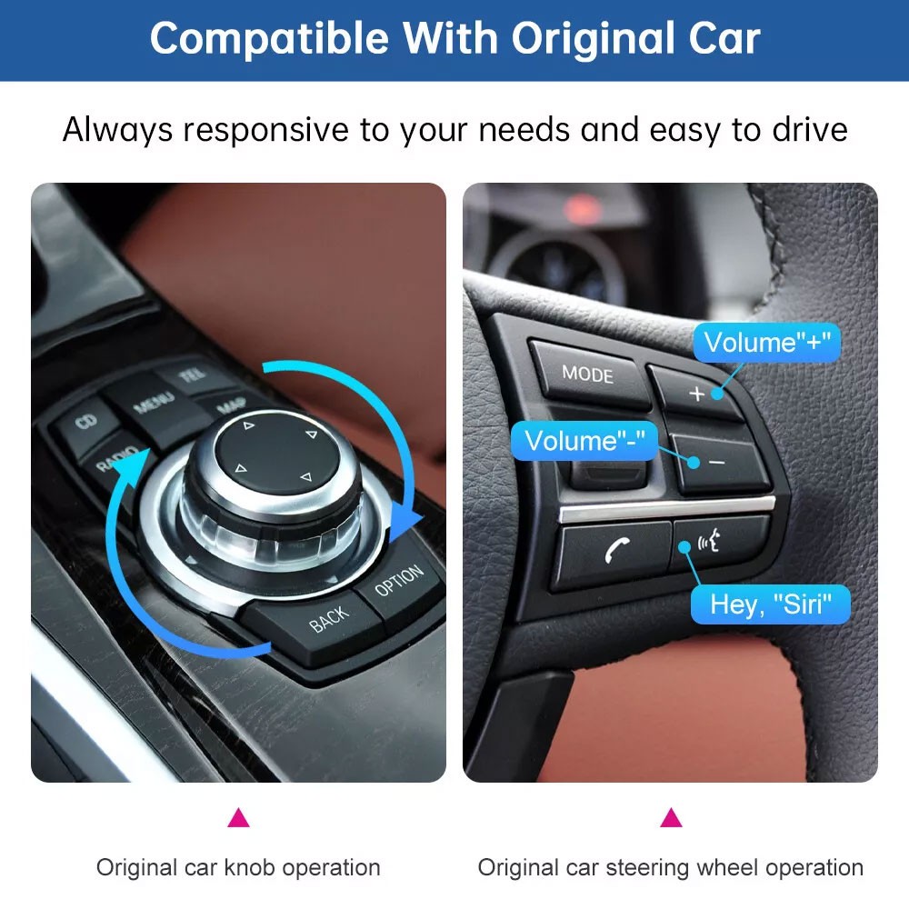 Wireless CarPlay Android Auto module for BMW Mini CIC R55 R56 R57 R58 R59 R60