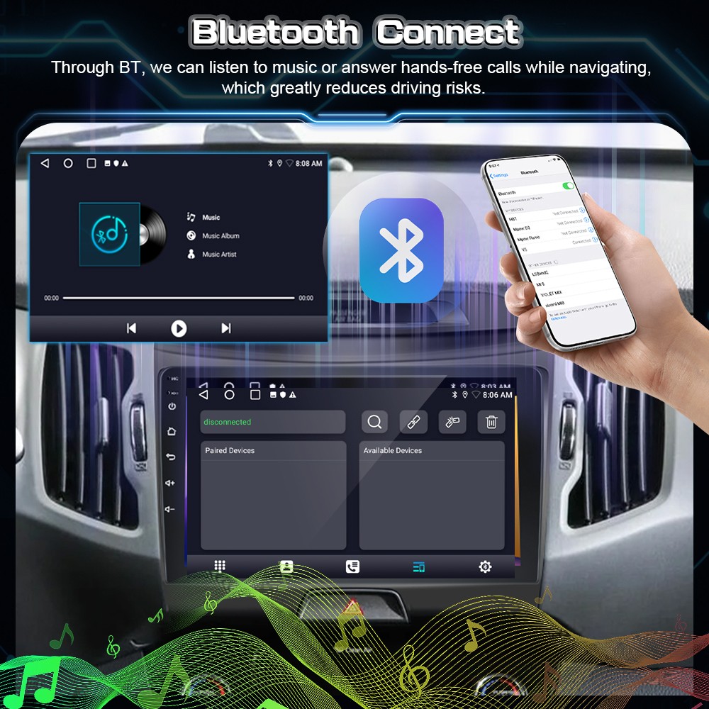 9″ Carplay For Kia SPORTAGE 2010-2016 Android 15 Car Radio 64G GPS Navi DSP WIFI