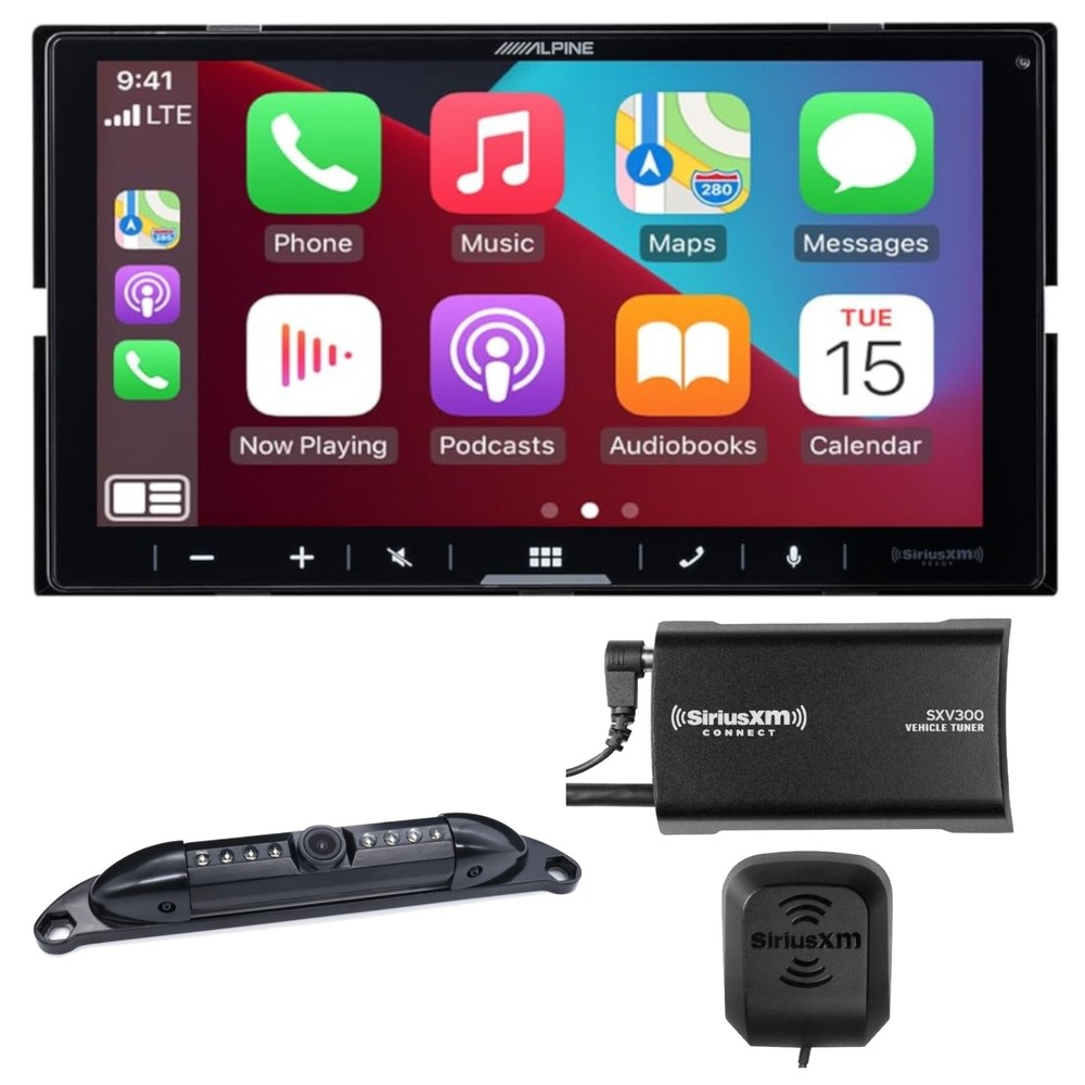 Alpine iLX-W670-M Multimedia Receiver + SiriusXM Tuner + NVX Backup Camera
