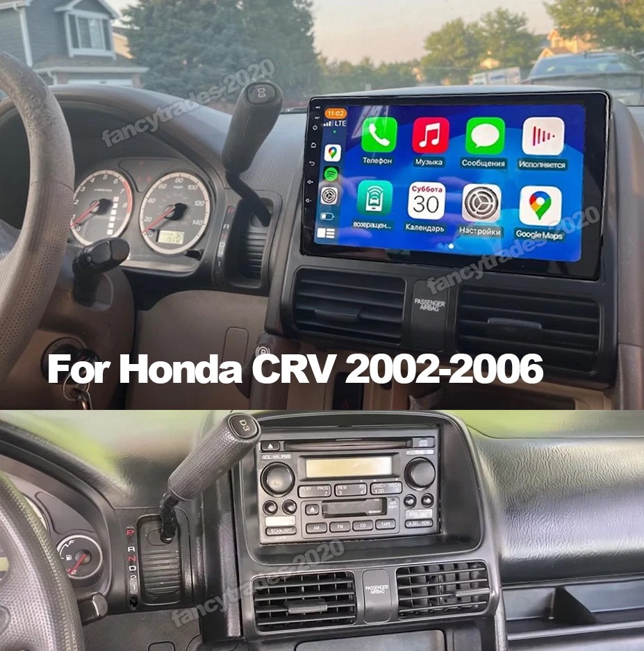 For Honda CRV 2002-2006 Android 15.0 Car Stereo Radio GPS WIFI 9″ Carplay 2+32GB