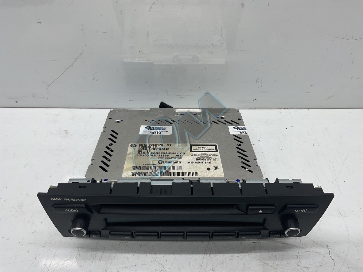 BMW Professional Radio CD Player Head Unit Fits 3 Series E90 E91 E92 E93 9258170