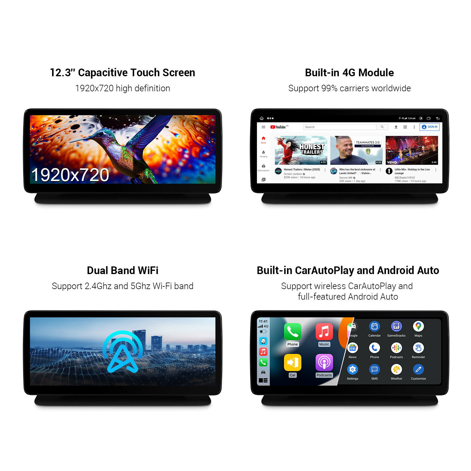 CarPlay For Benz CLS-W218 C218 Android 14 8-Core 64GB Car Stereo GPS Navi 12.3″