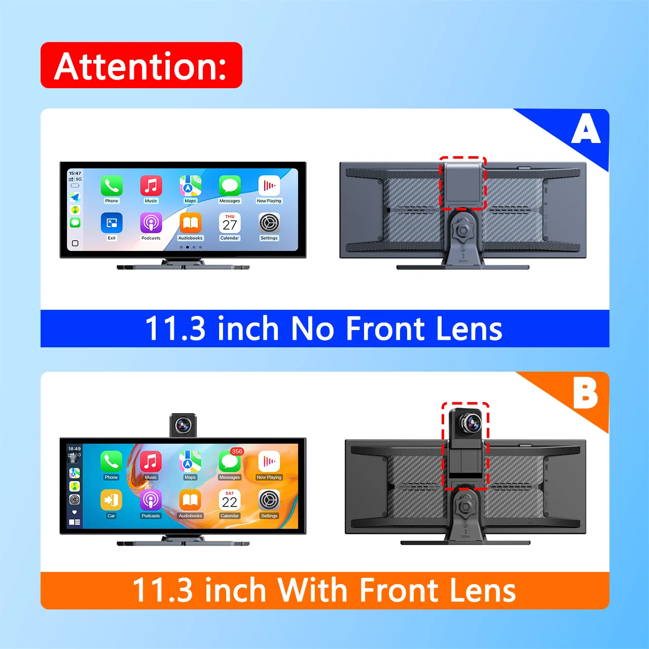 11.3 Inch 4K DVR Carplay for BMW Ford Volkswagen Fiat Peugeot Renault Seat Opel