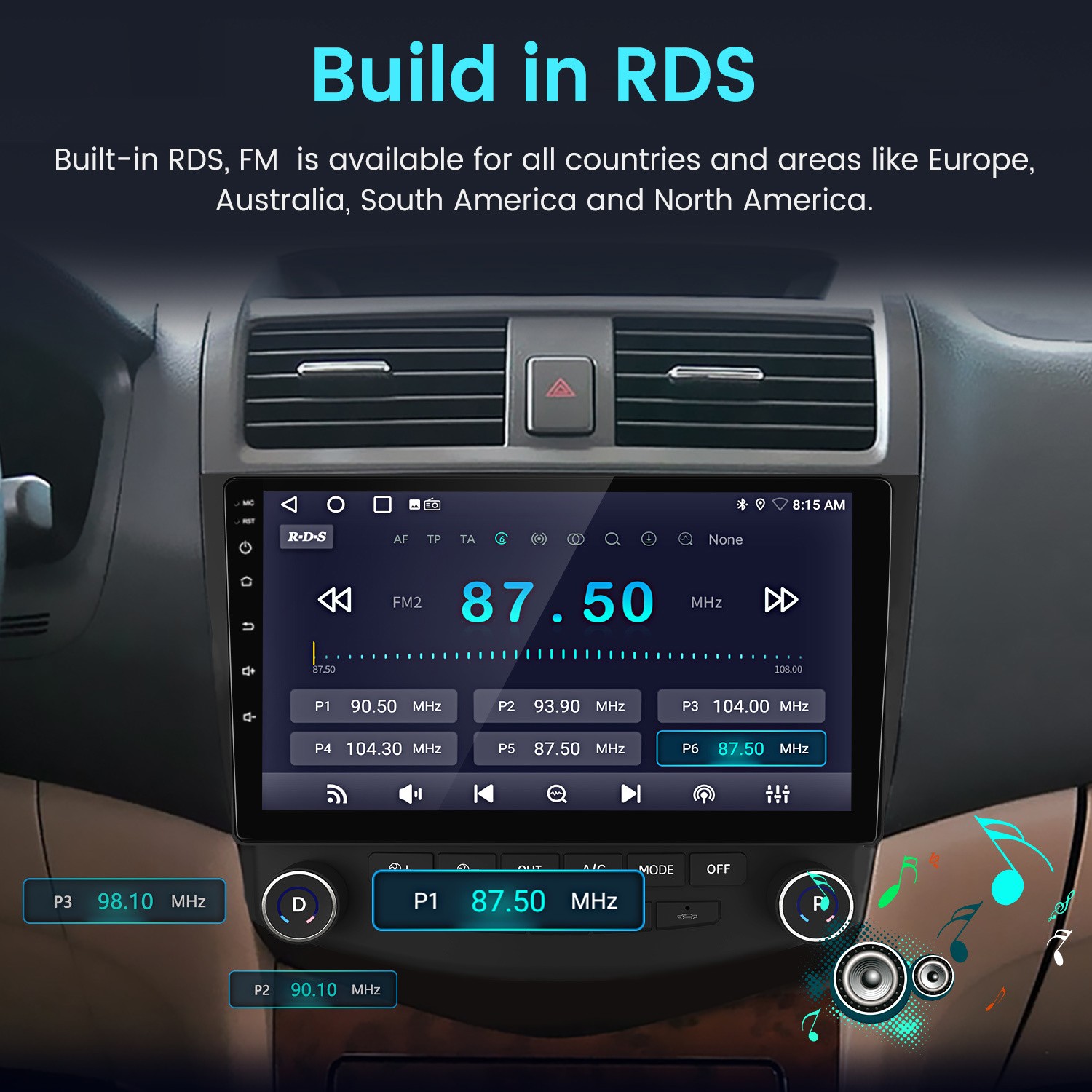 Carplay Car Stereo Radio Android For Honda Accord 2003-2007 GPS WIFI FM RDS 64GB