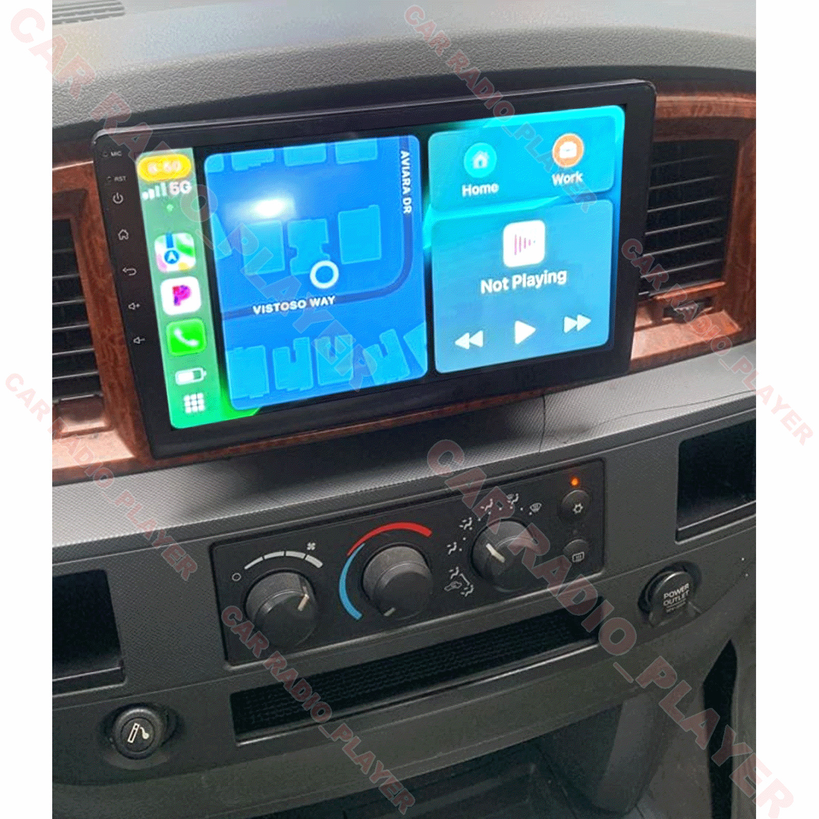 10in Double Din Car Stereo Radio Android GPS BT FM For Dodge Ram 1500/2500/3500
