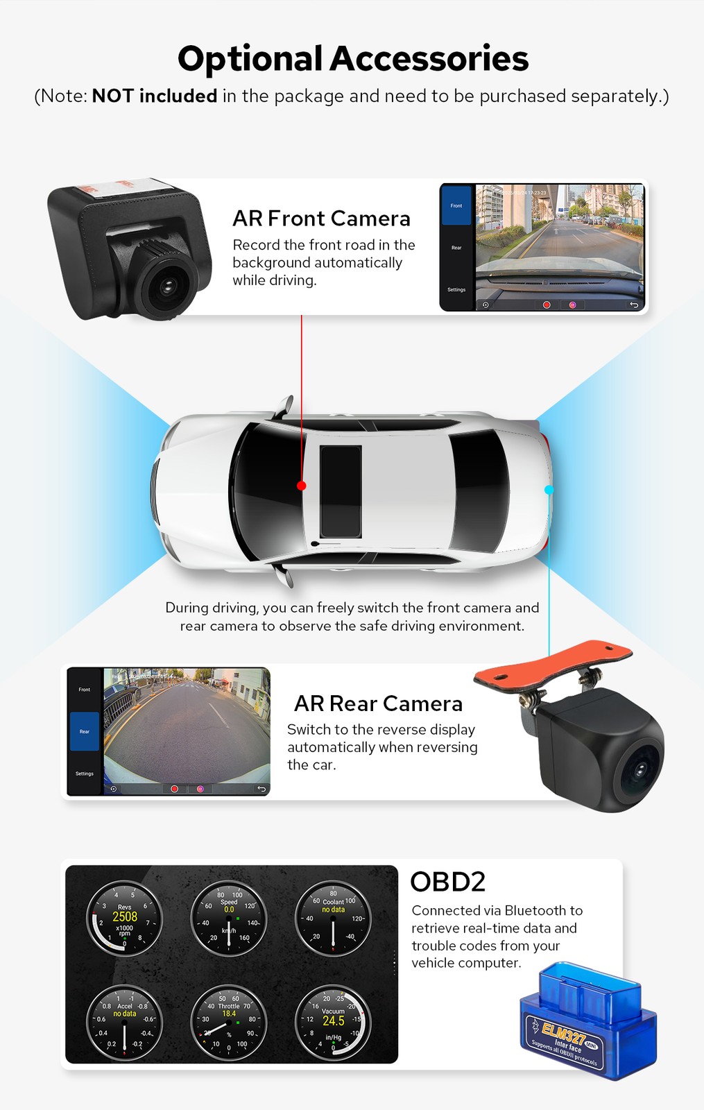 12.95″ QLED Car Stereo 12GB RAM 256GB ROM Android In-Dash Navigation HDMI Input