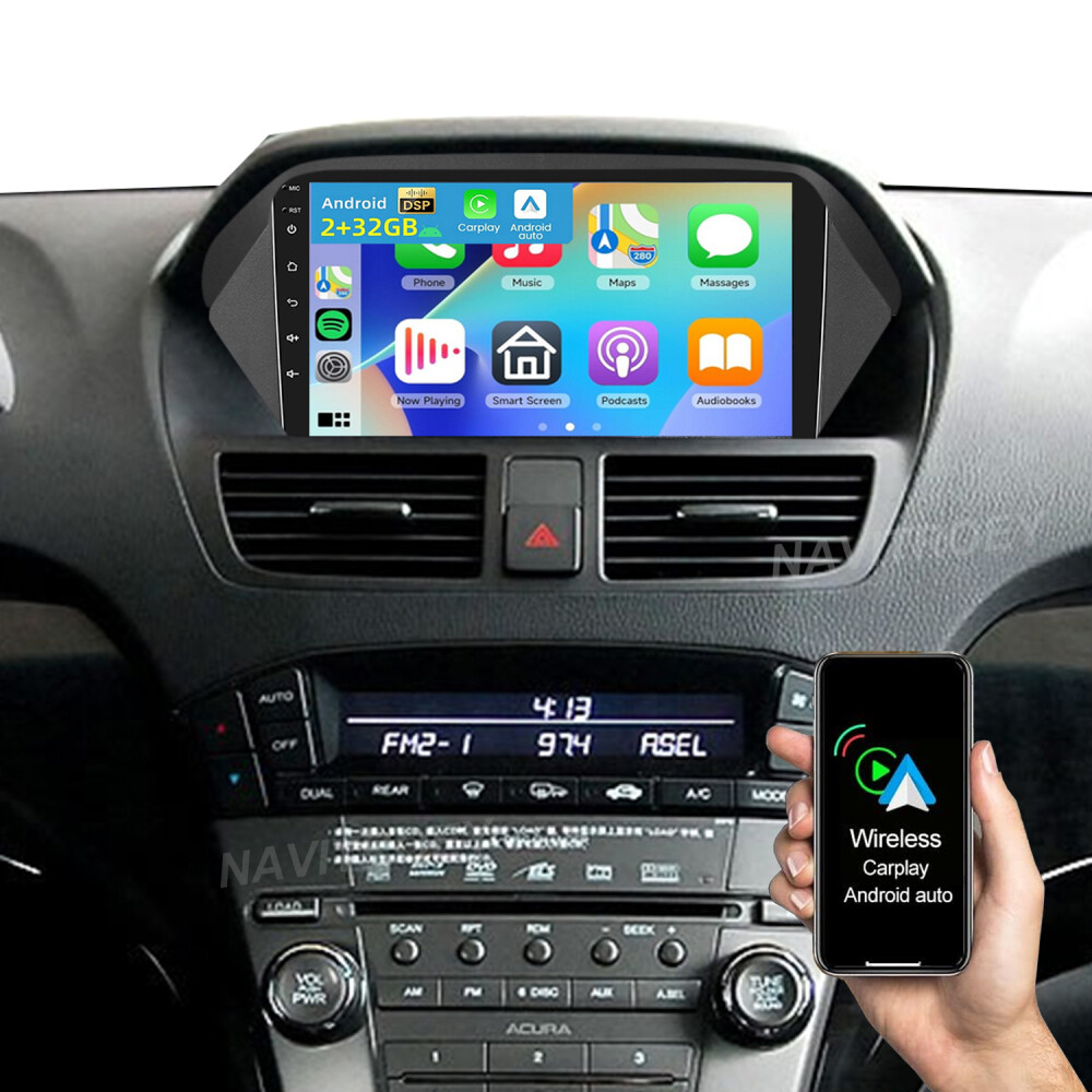 For 2007-2013 Acura MDX Apple Carplay Android 13 Car Stereo Radio GPS Navi 2+32G