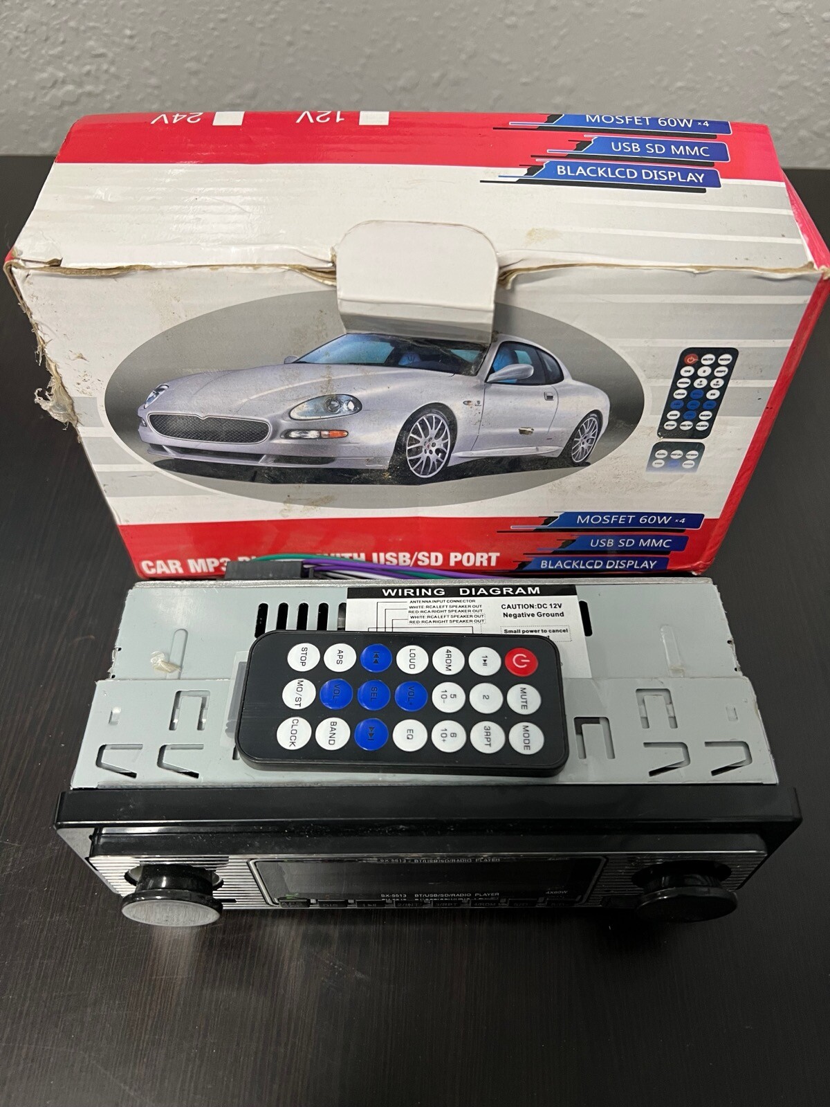 Car MP3 Player – MOSFET 60Wx4 – Black LCD Display