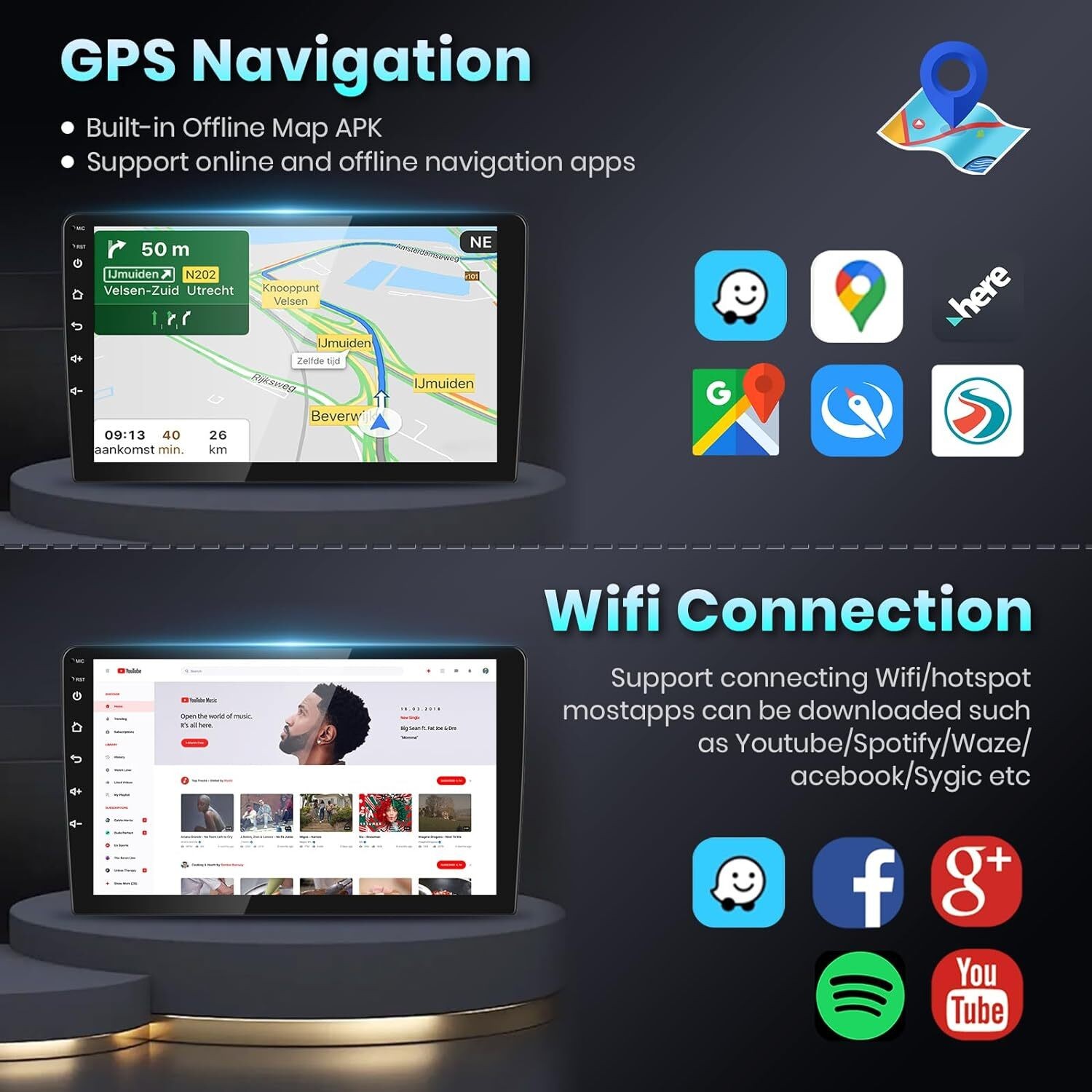 Car Radio Stereo Carplay For 2012-2016 Honda CR-V 2+32G 10in 4+64G Media