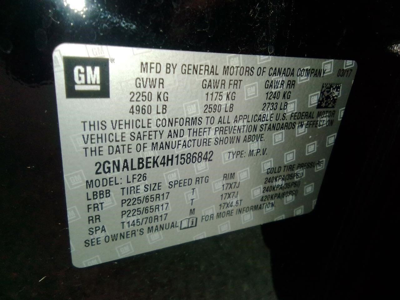 Audio Equipment Radio Receiver AM-FM-MP3-USB Opt Ufu Fits 16-17 EQUINOX 30201140