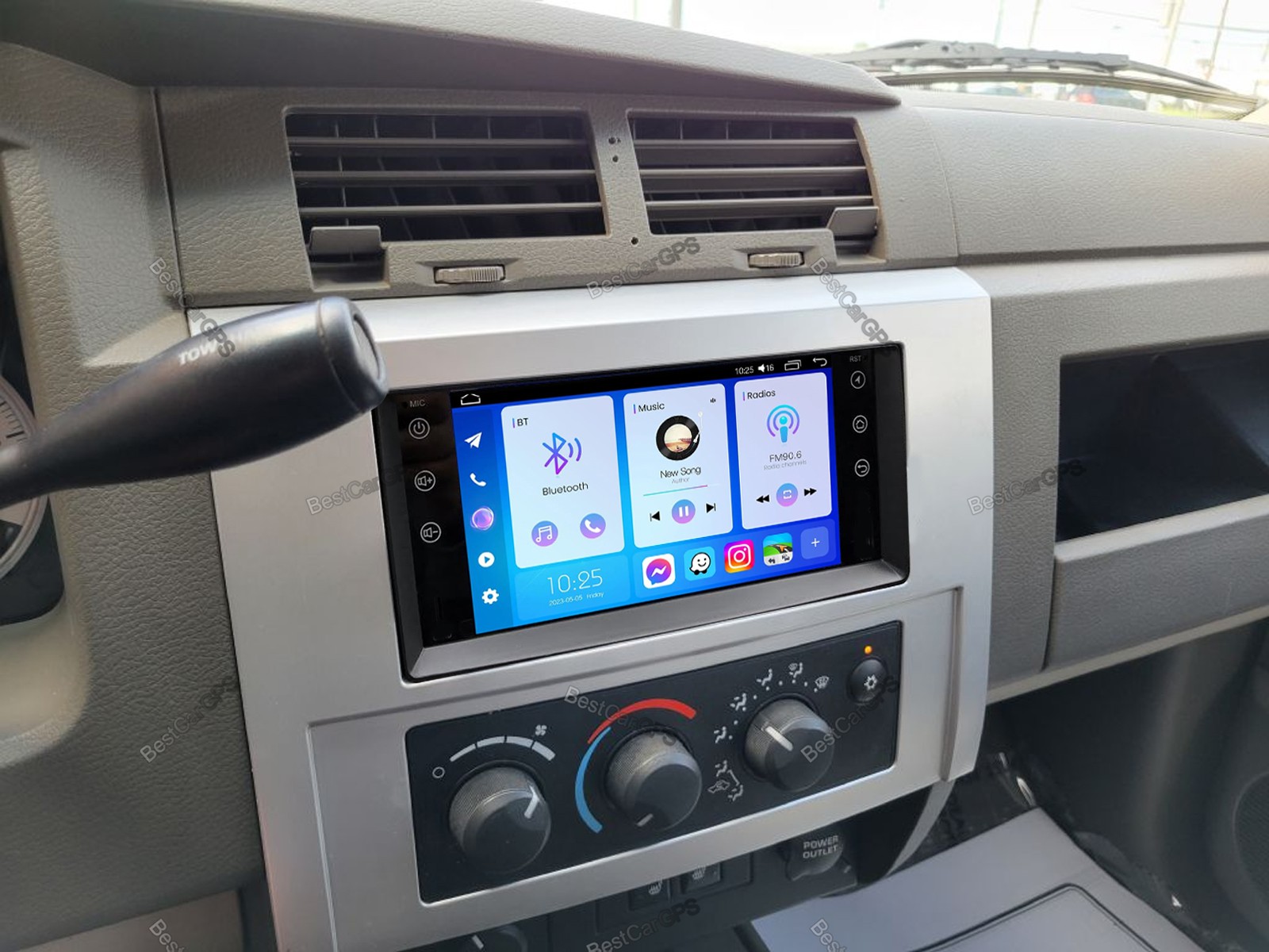 For 2008-2011 Dodge Dakota In Dash Radio Rotated Android 15 Stereo CarPlay GPS