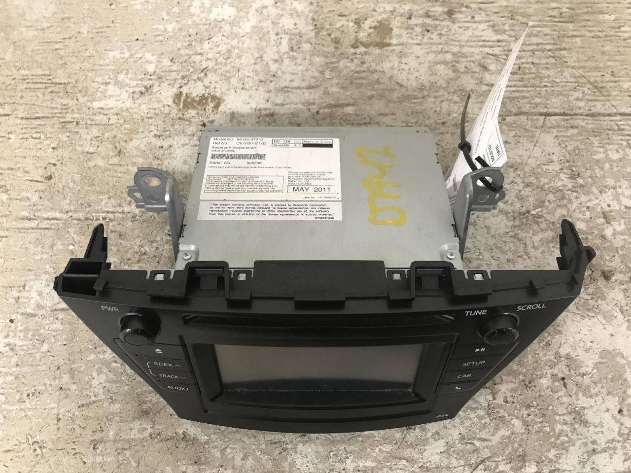 Audio Equipment Radio Prius V VIN Eu 7th And 8th Digit Fits 12-14 PRIUS 1002070