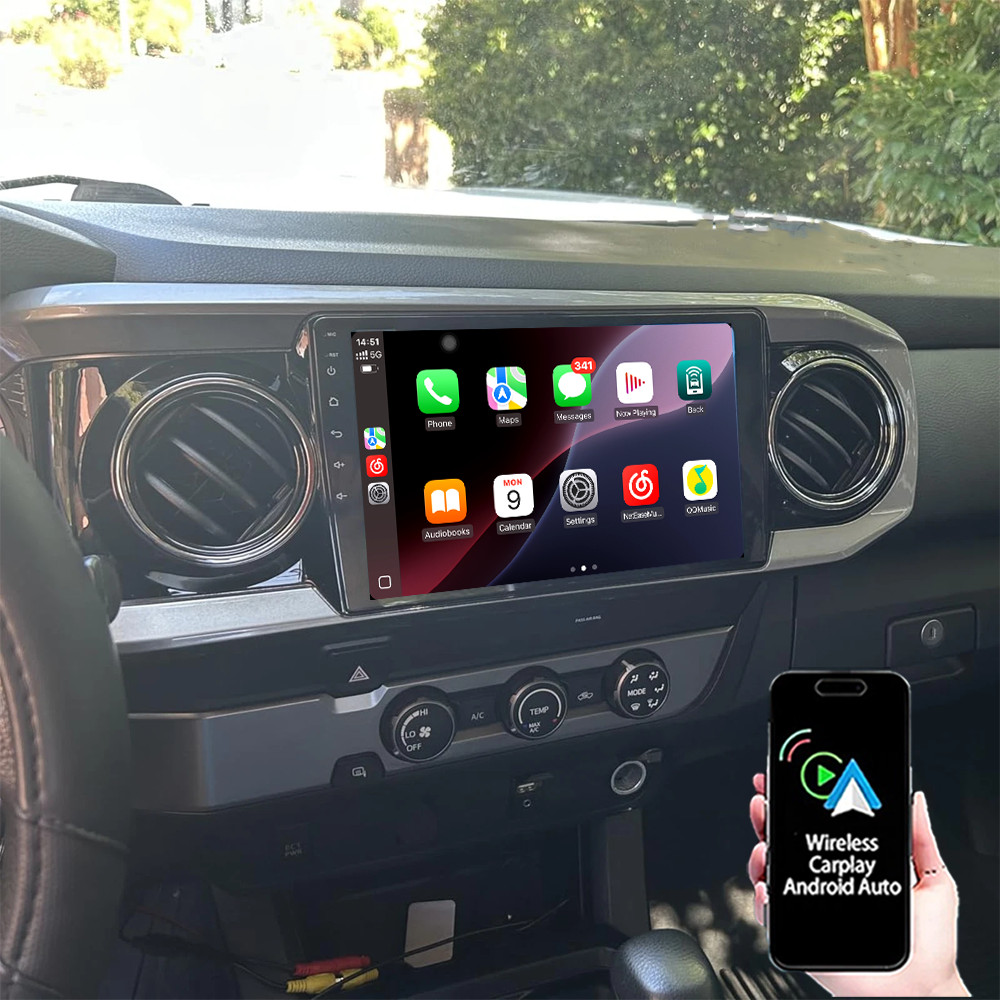 For Toyota Tacoma Car Radio Multimedia Screen BT 2016-2021 9″ Stereo GPS CarPlay