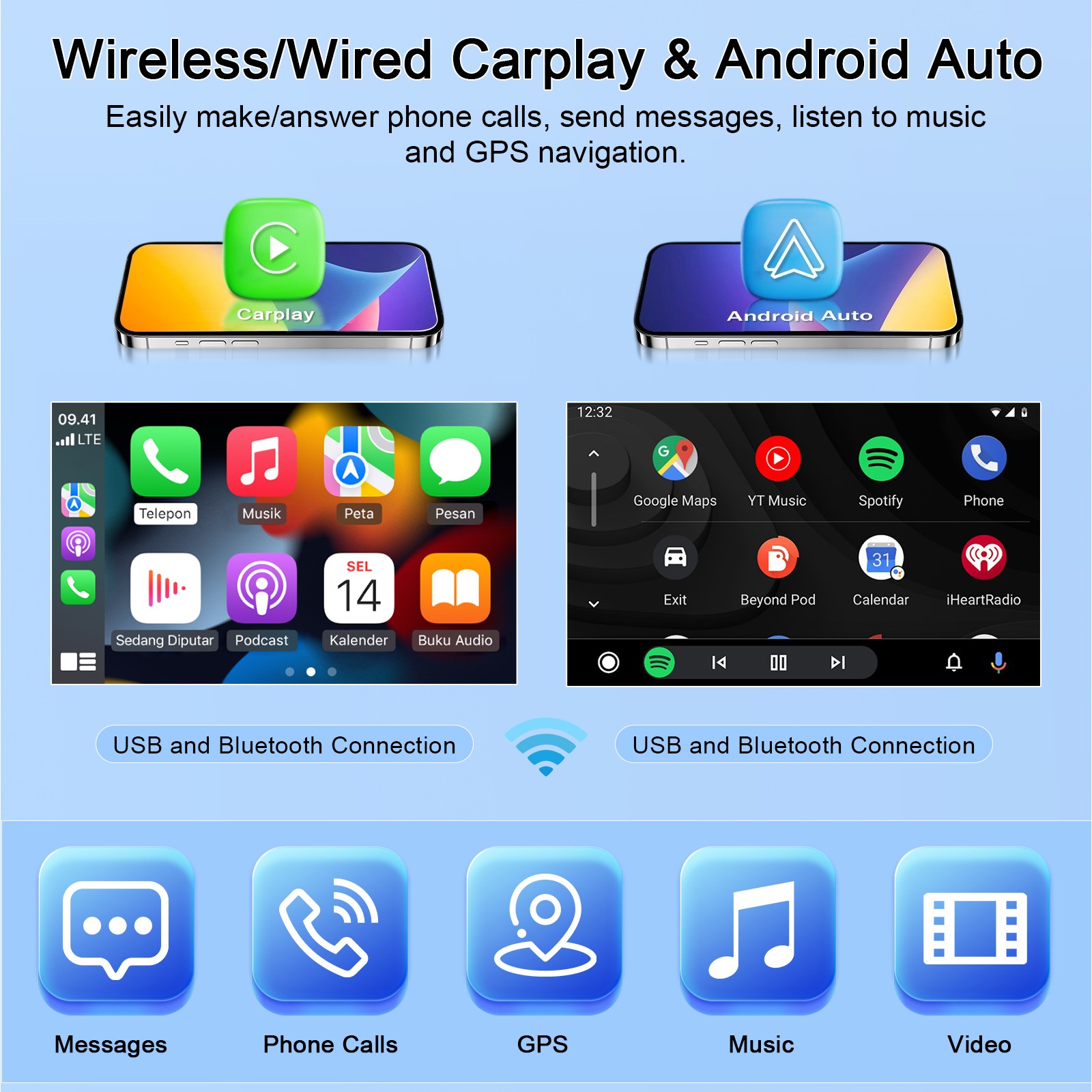 10.1″Android 15 Carplay Car Stereo Radio GPS NAVI 4+64GB For 1997-2004 Ford F150