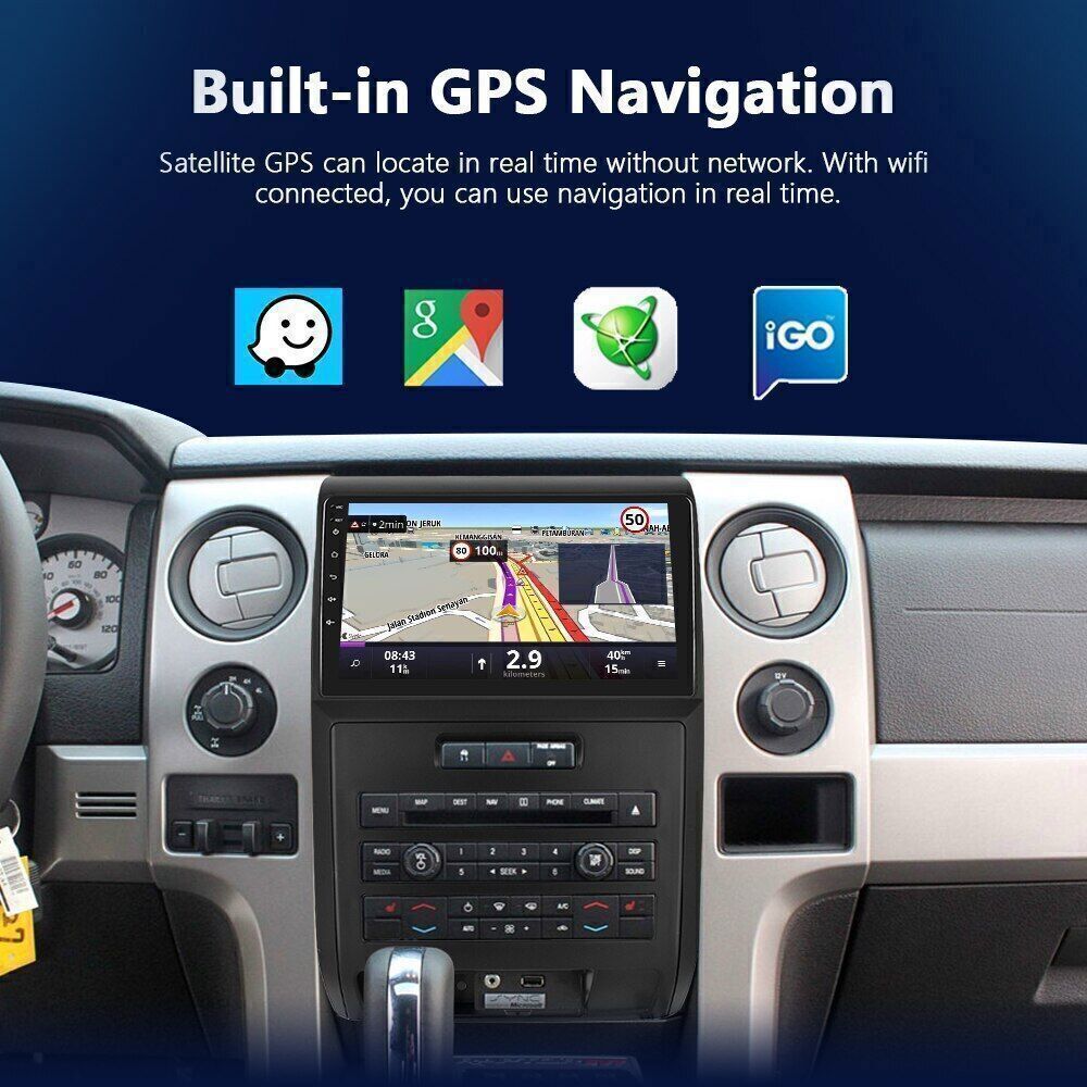 For Ford F150 2009-2014 Carplay Android 13 Car Stereo Radio WiFi GPS Navi Camera