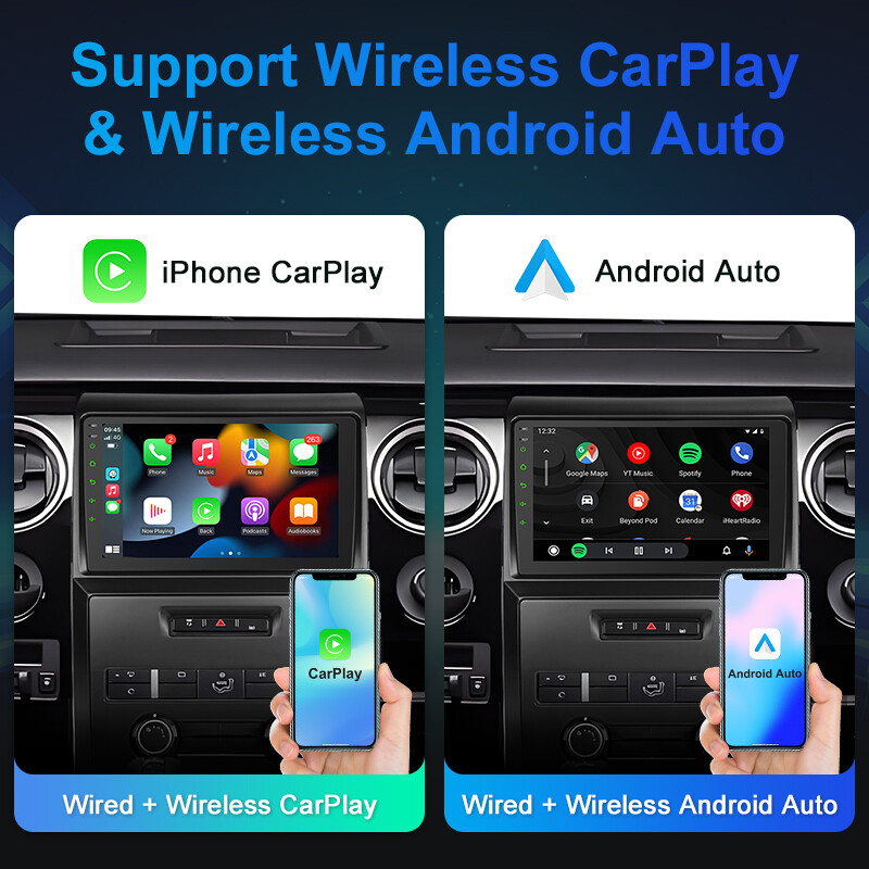 9″ CarPlay Screen 4+64GB for Ford F-150 F150 2009-2014 Radio Stereo GPS Navi +BT