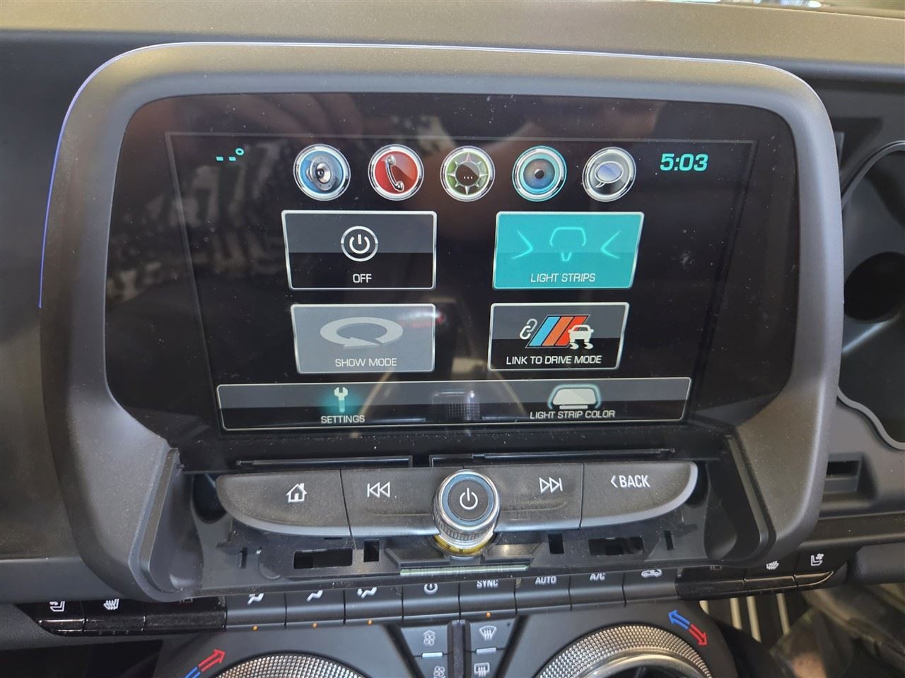 2016 CAMARO SS 8.0 RADIO DISPLAY SCREEN AMBIENT LIGHT STRIP 84015998