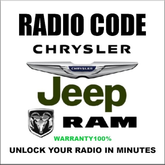 ✅UAS UAG 4C RADIO UNLOCK CODE✅ANTI THEFT✅CHRYSLER JEEP RAM DODGE ✅8.4 UCONNECT✅