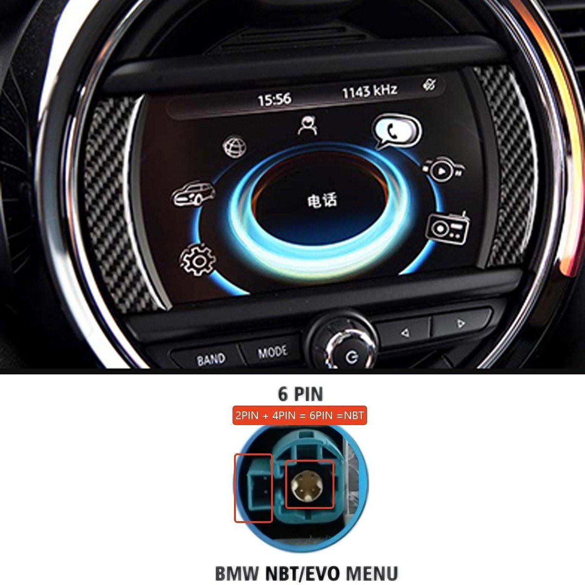 Wireless CarPlay Android Auto Decoder Box for BMW Mini Cooper Countryman NBT/CIC