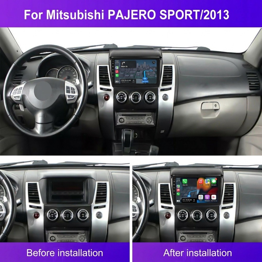 2+64G Car Radio Android 15 Carplay For Mitsubishi Pajero Sport 2 L200 Triton GPS