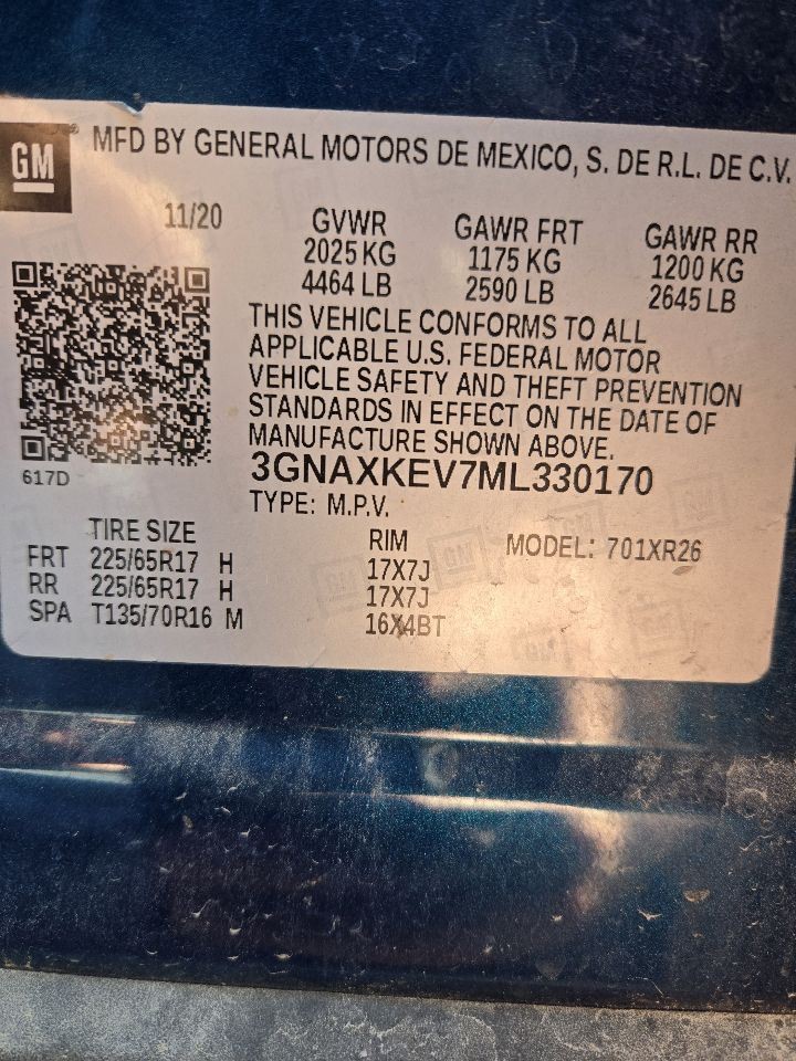 2020-2022 Chevy Equinox Radio Receiver