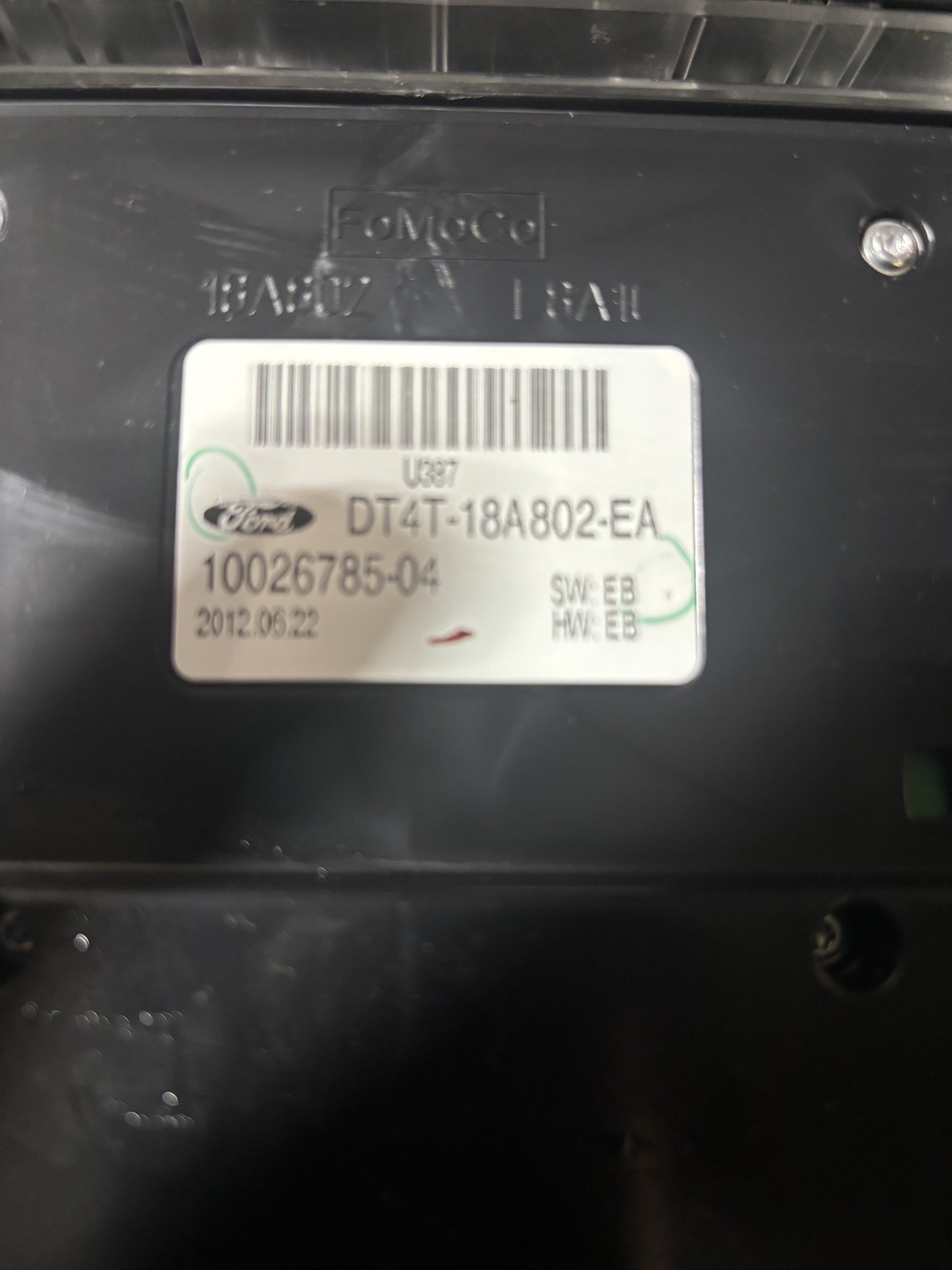 2013 Ford Edge AM FM RADIO Faceplate OEM DT4T18A802EA FOR PARTS NOT WORKING