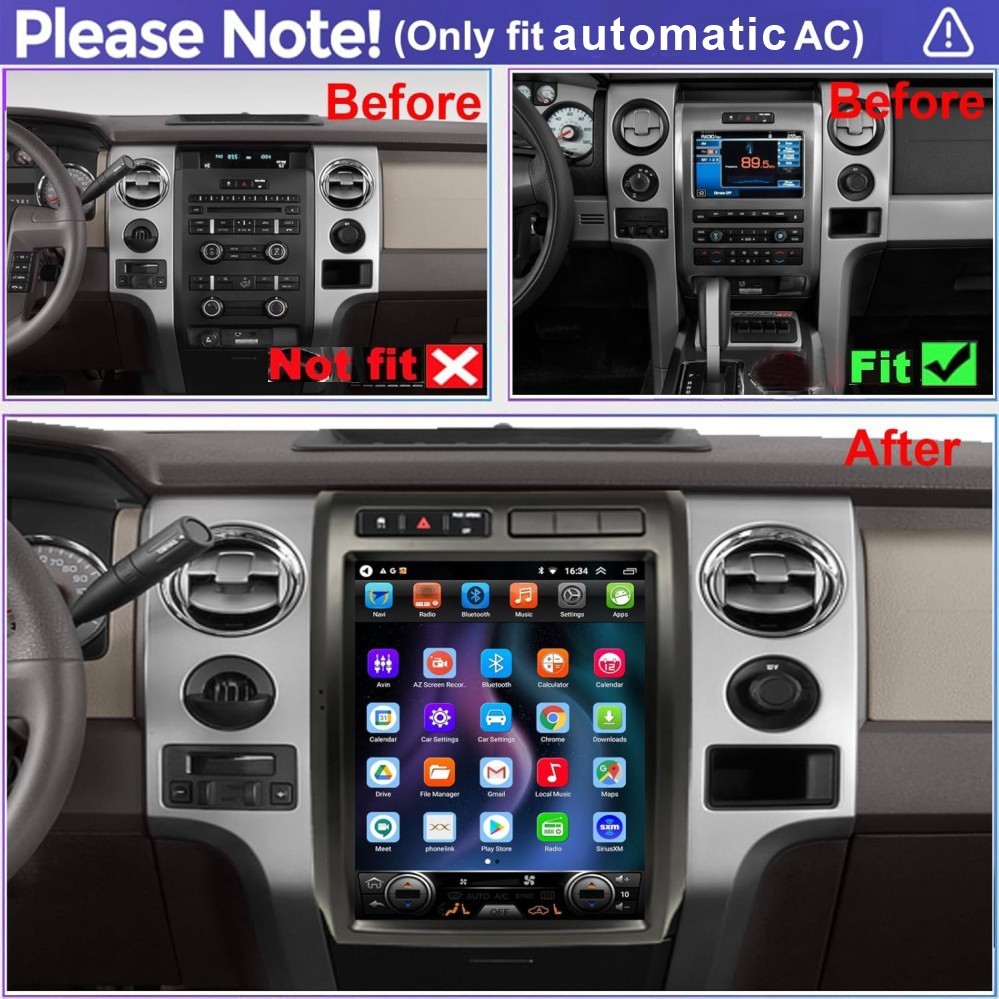 12.1″For Ford F-150 2009 2010 2011 2012 GPS WIFI Car Stereo Radio apple carplay