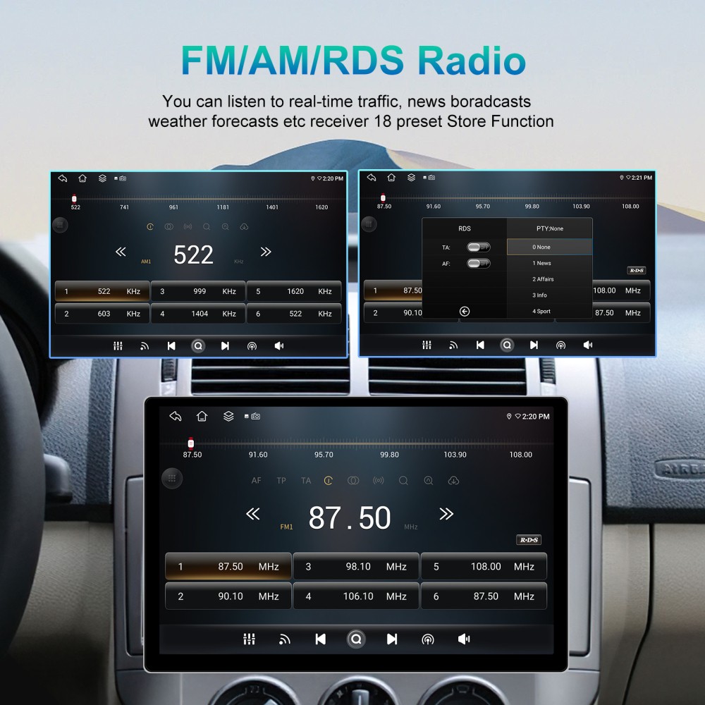 13.1” Carplay For Dodge RAM 1500 2500 2009-2012 Android 15 Car Radio GPS 4+64GB