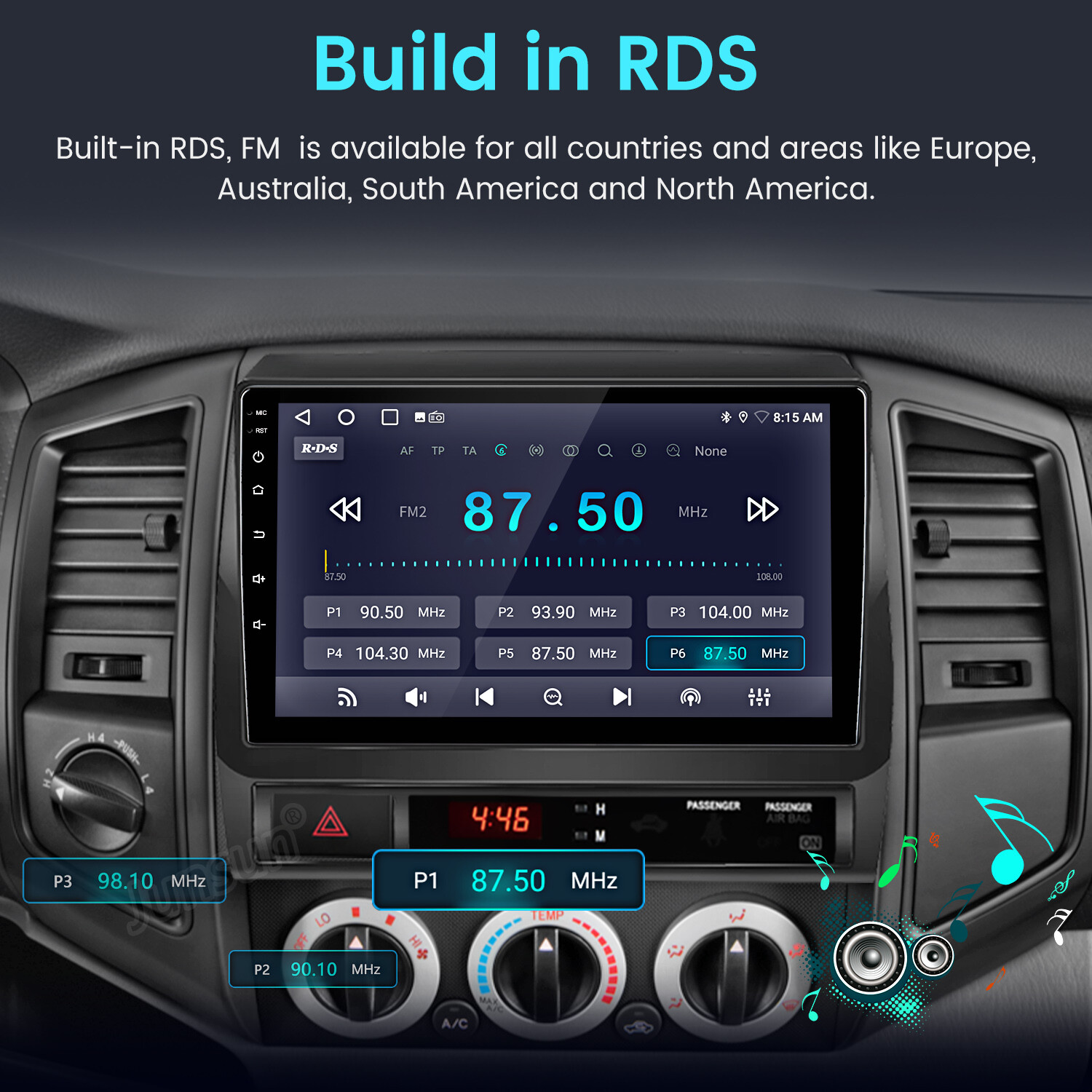 8Core 4+64GB Android 13 Carplay Stereo Radio GPS 4G For Toyota Tacoma 2005-2015
