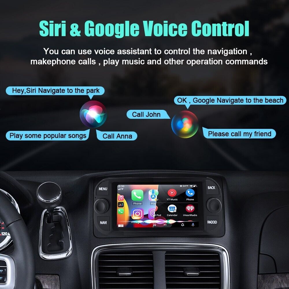 para 2001 2002-2004 DODGE DAKOTA CARPLAY ANDROID Radio Estéreo de Coche GPS