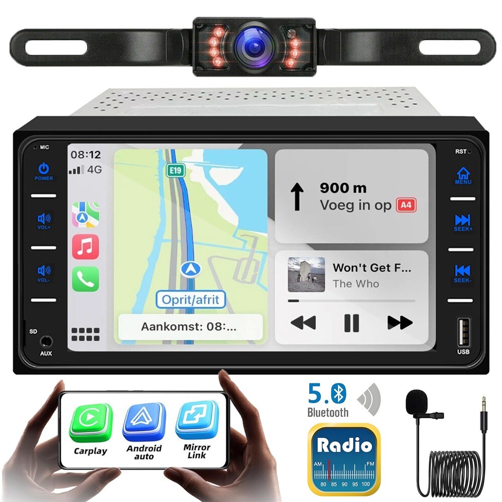 7″ Stereo Bluetooth Radio Car Apple/Android Carplay GPS USB For Scion 2003–2016