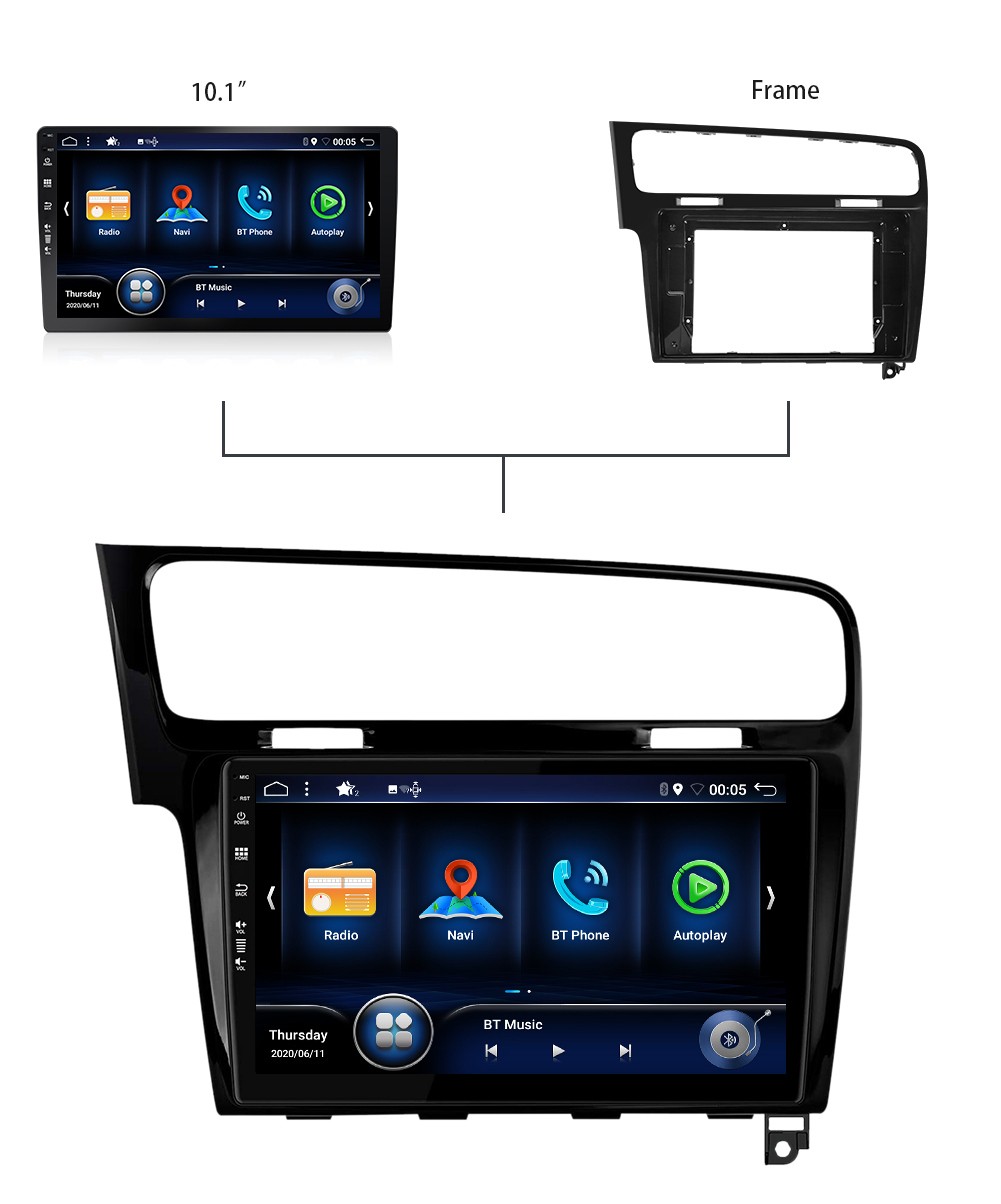 6GB+128GB Android 16 GPS Car Stereo For Volkswagen Golf 7 2012-2020 DSP Car play