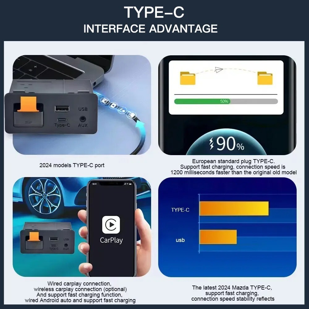 Mazda WIRELESS Android Auto Kit Apple Carplay CX5 CX3 CX9 MX5 Mazda 6 Mazda 3