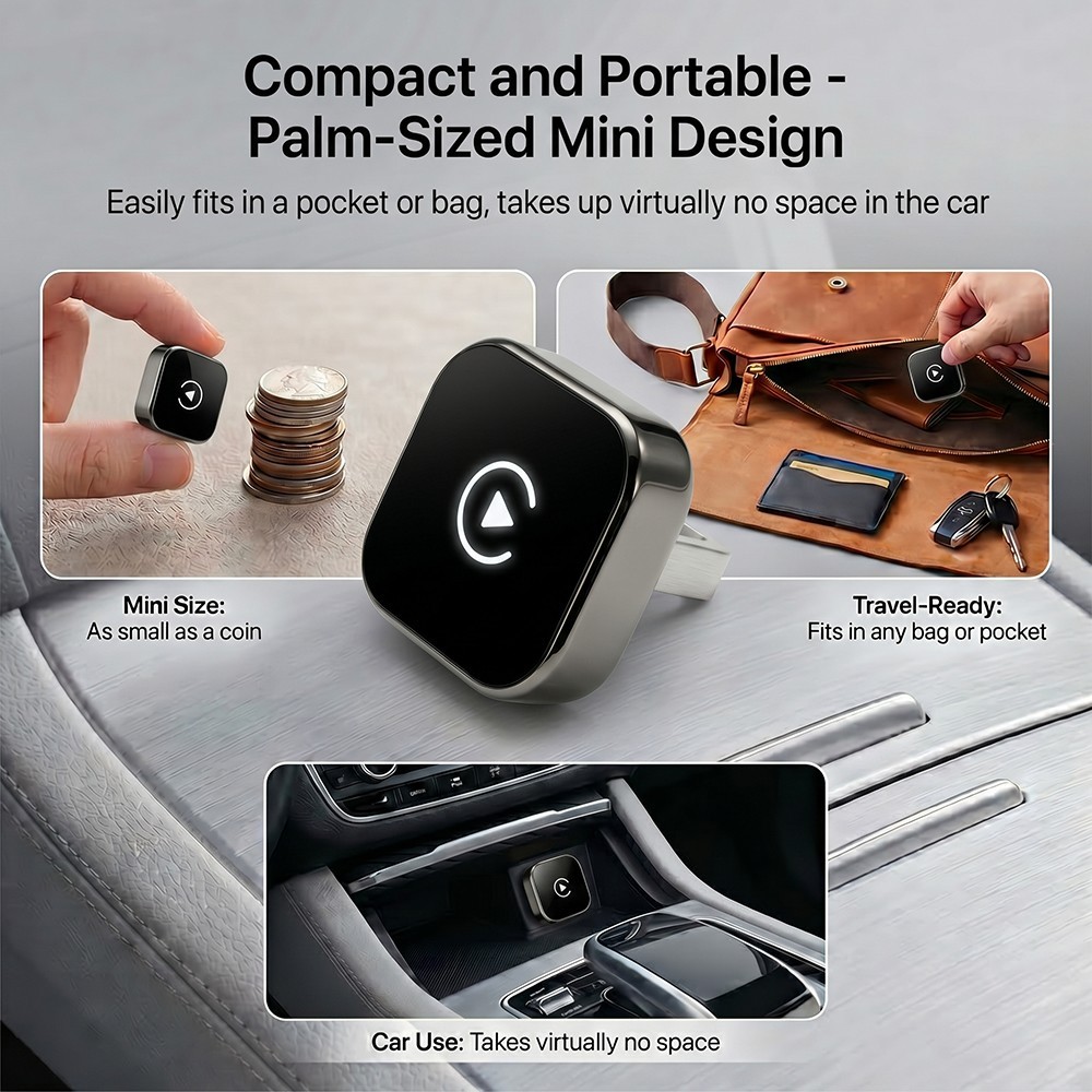 TrolinkTek 2026 2-IN-1 Wireless Carplay & Android Auto USB Adapter Plug & Play